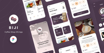 Biji - Coffee Shop Mobile App Framework7 Template